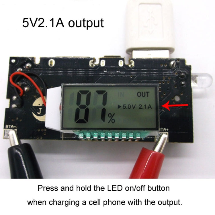 Modulo caricabatteria doppio USB per batterie agli ioni di litio