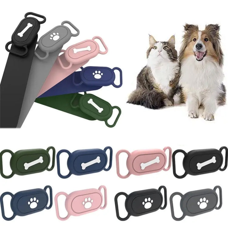 Custodia protettiva in silicone impermeabile per Samsung Galaxy SmartTag 2 Pet Life, Black Cat Claw, Black Bone, Pink Cat Claw, Pink Bone, Deep Blue Cat Claw, Deep Blue Bone