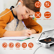 Lettore CD Bluetooth portatile con cuffie e touchscreen
