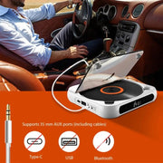 Lettore CD Bluetooth portatile con cuffie e touchscreen