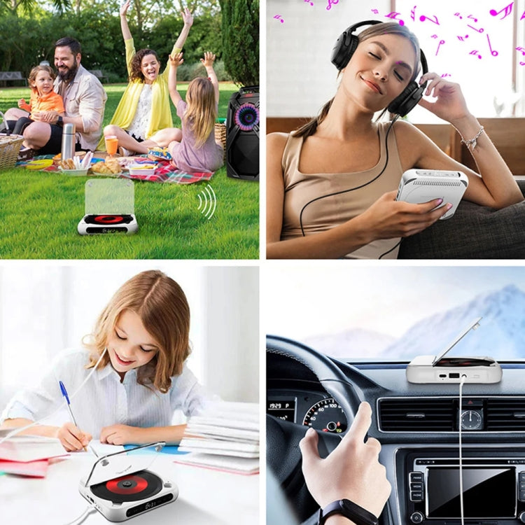 Lettore CD Bluetooth portatile con cuffie e touchscreen