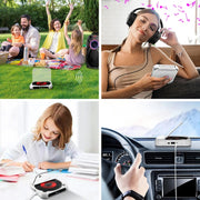 Lettore CD Bluetooth portatile con cuffie e touchscreen