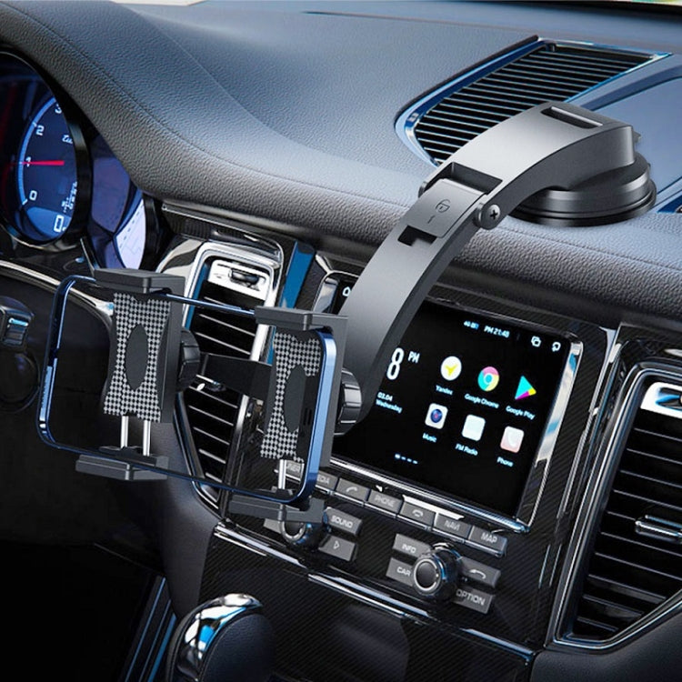 Supporto per cellulare con doppio mandrino a ventosa per cruscotto dell'auto
