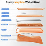 Per iPhone 15/14/13 Porta carte magnetico con supporto regolabile