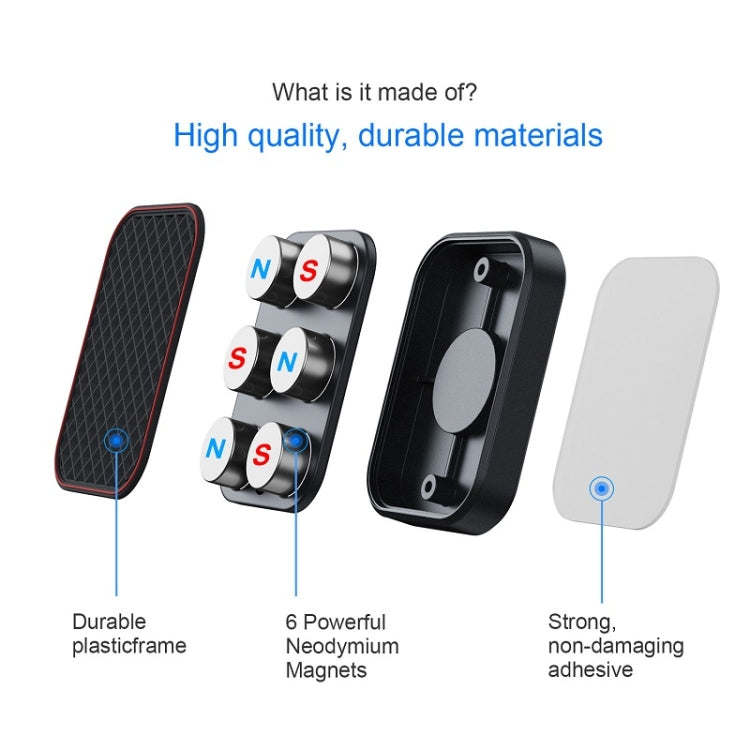 Supporto magnetico adesivo piatto per navigatore per cellulare da auto