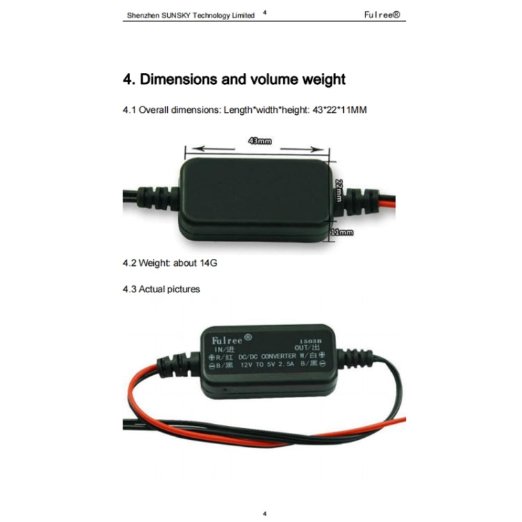 Alimentatore per veicoli Convertitore di potenza step-down DC ultra sottile, Fulree 12V To 3.3V 2.5A, Fulree 12V To 4.2V 2.5A, Fulree 12V To 5V 2.5A, Fulree 12V To 6V 2.5A, Fulree 12V To 7.5V 2.5A, Fulree 12V To 9V 1A