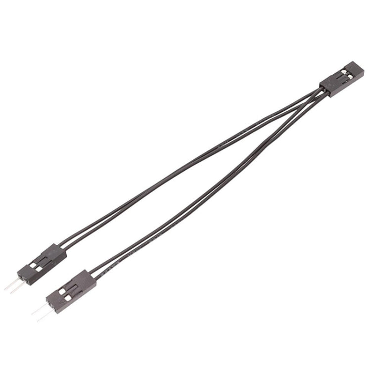 Cavo terminale DuPont Cavo di collegamento DuPont 2.54 2 pin da 1 a 2 fili da una femmina a due maschi, 10cm