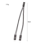 Cavo terminale DuPont Cavo di collegamento DuPont 2.54 2 pin da 1 a 2 fili da una femmina a due maschi, 10cm