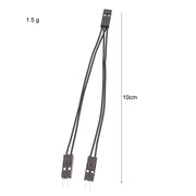 Cavo terminale DuPont Cavo di collegamento DuPont 2.54 2 pin da 1 a 2 fili da una femmina a due maschi, 10cm
