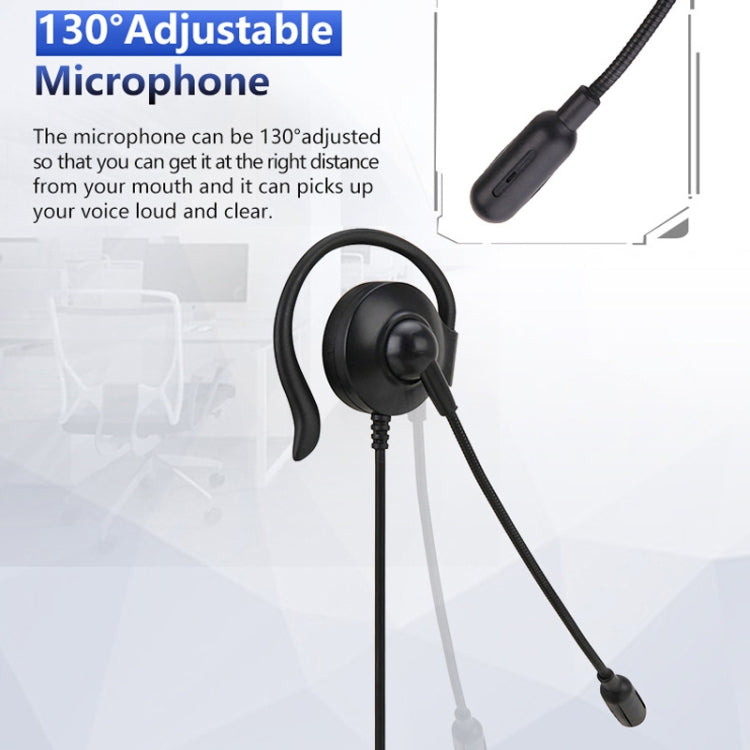SOYTO SY227 Cuffia con gancio per l'orecchio dell'operatore monolaterale Cuffia per computer con cavo, 3.5mm, Separation USB Wire Control