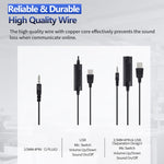 SOYTO SY227 Cuffia con gancio per l'orecchio dell'operatore monolaterale Cuffia per computer con cavo, 3.5mm, Separation USB Wire Control
