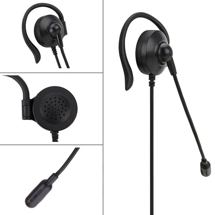 SOYTO SY227 Cuffia con gancio per l'orecchio dell'operatore monolaterale Cuffia per computer con cavo, 3.5mm, Separation USB Wire Control