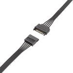 Cavo di prolunga maschio e femmina SATA da 15 pin per alimentatore Cavi di collegamento per l'alimentazione del disco rigido durevoli, 30cm 15Pin, 60cm 15Pin