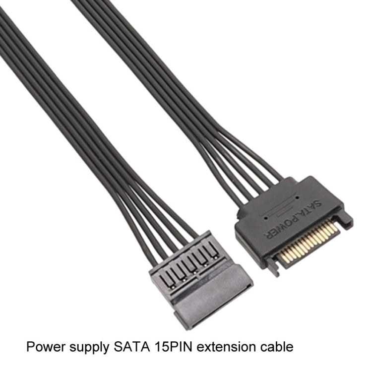 Cavo di prolunga maschio e femmina SATA da 15 pin per alimentatore Cavi di collegamento per l'alimentazione del disco rigido durevoli, 30cm 15Pin, 60cm 15Pin