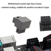Adattatore da 90 gradi per interfaccia connettore servosterzo CPU 8 pin della scheda madre, Positive Bend A Type, Reverse Curve B Type