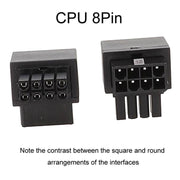 Adattatore da 90 gradi per interfaccia connettore servosterzo CPU 8 pin della scheda madre, Positive Bend A Type, Reverse Curve B Type