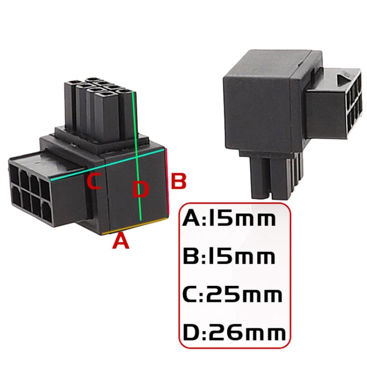 Adattatore angolare 90° per connettore CPU 8 pin scheda madre