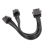 Cavo di alimentazione della scheda grafica maschio da 8P femmina a doppio 6+2Pin Cavo adattatore di alimentazione da 8P a doppio 8P da 1 a 2, 8P Female To Dual 6+2Pin Male