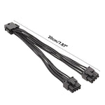 Cavo di alimentazione della scheda grafica maschio da 8P femmina a doppio 6+2Pin Cavo adattatore di alimentazione da 8P a doppio 8P da 1 a 2, 8P Female To Dual 6+2Pin Male