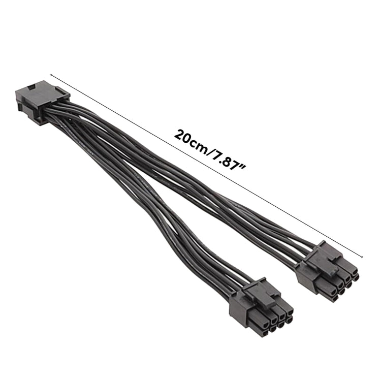 Cavo di alimentazione della scheda grafica maschio da 8P femmina a doppio 6+2Pin Cavo adattatore di alimentazione da 8P a doppio 8P da 1 a 2, 8P Female To Dual 6+2Pin Male