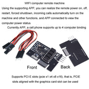 Modulo di riavvio fisico dello slot PCI-E con accensione remota WIFI per computer desktop