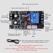 Modulo interruttore di controllo termostato remoto per telefono cellulare wireless WIFI, No Display, Digital Tube Display, LCD Display