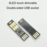 Lanterna di emergenza mobile con pezzo leggero USB dimmerabile tattile da 6 LED