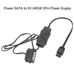 Cavo controller di illuminazione RGB da 5 V a 3 pin per scheda madre di alimentazione SATA per ventola del telaio