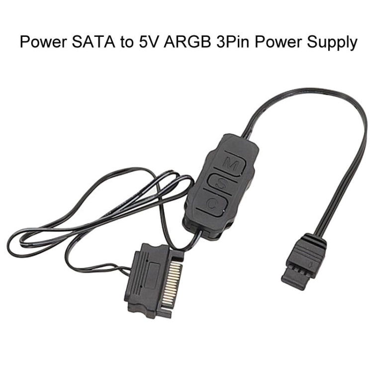 Cavo controller di illuminazione RGB da 5 V a 3 pin per scheda madre di alimentazione SATA per ventola del telaio