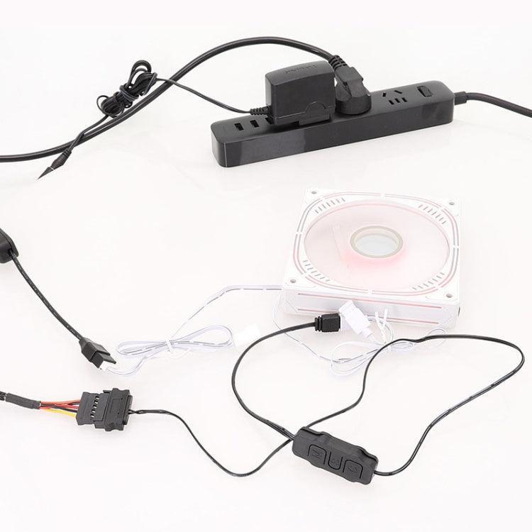 Cavo controller di illuminazione RGB da 5 V a 3 pin per scheda madre di alimentazione SATA per ventola del telaio