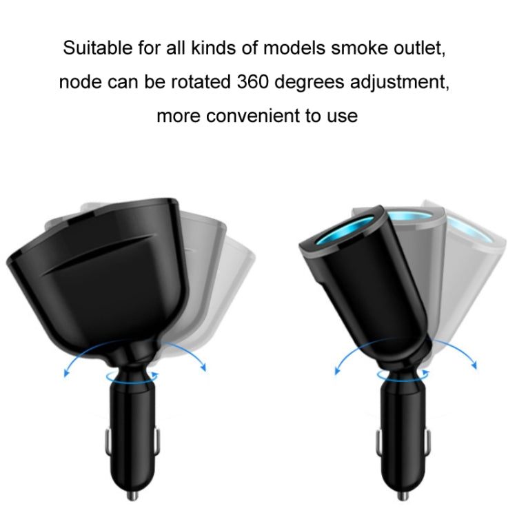 Caricatore per auto con espansione per accendisigari con display digitale in tempo reale doppio USB Type-C, 3.1A Double A+C, QC3.0+2.4A Dual A+C, 66W Dual A+C, PD+QC3.0+2.4A Dual A+C