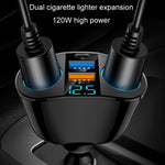 Caricatore per auto con espansione per accendisigari con display digitale in tempo reale doppio USB Type-C, 3.1A Double A+C, QC3.0+2.4A Dual A+C, 66W Dual A+C, PD+QC3.0+2.4A Dual A+C