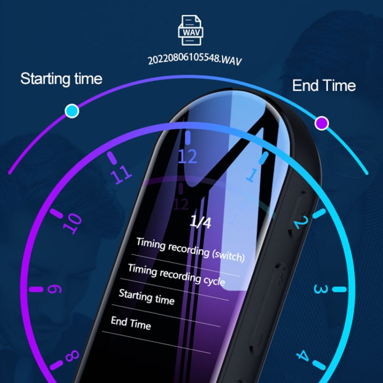 Registratore vocale Q53 con timer standby e riduzione rumore