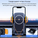 Caricabatterie wireless a induzione intelligente Supporto per telefono cellulare per auto Supporto di navigazione per presa d'aria a ricarica rapida solare