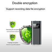Registratore vocale intelligente Q25 con schermo HD con cancellazione del rumore Reporter vocale con clip posteriore, 4GB, 8GB, 16GB, 32GB