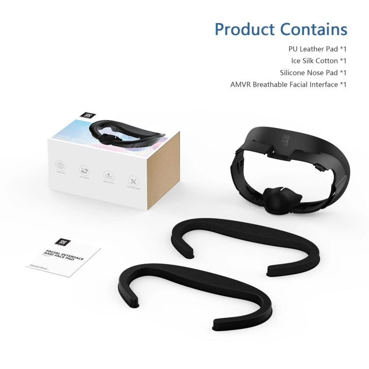 Maschera in pelle traspirante per Meta Quest 3