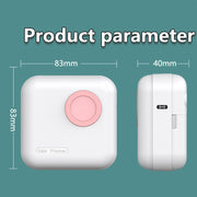 Stampante fotografica termica wireless portatile M2 piccola Stampante per etichette con domande sugli errori degli studenti, Black, Pink, Blue