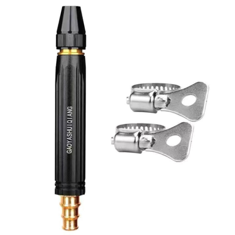 Ugello booster per spazzolatura per auto a getto d'acqua in metallo per autolavaggio ad alta pressione per uso domestico, 4 Connector+5m Pipe, 2 Clamps
