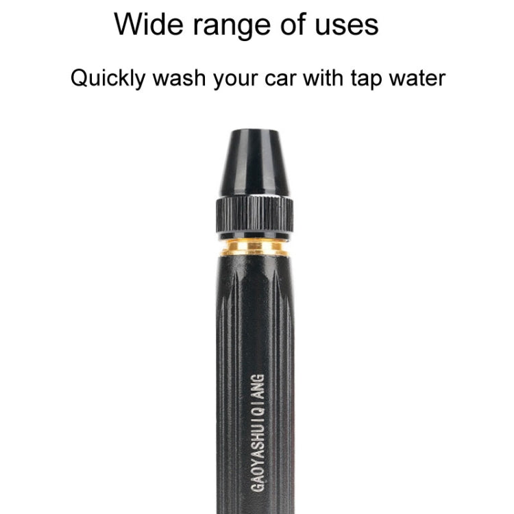 Ugello booster per spazzolatura per auto a getto d'acqua in metallo per autolavaggio ad alta pressione per uso domestico, 4 Connector+5m Pipe, 2 Clamps