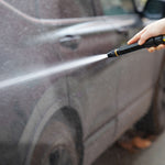 Ugello booster per spazzolatura per auto a getto d'acqua in metallo per autolavaggio ad alta pressione per uso domestico, 4 Connector+5m Pipe, 2 Clamps