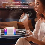 Altoparlante Bluetooth portatile karaoke con microfono wireless