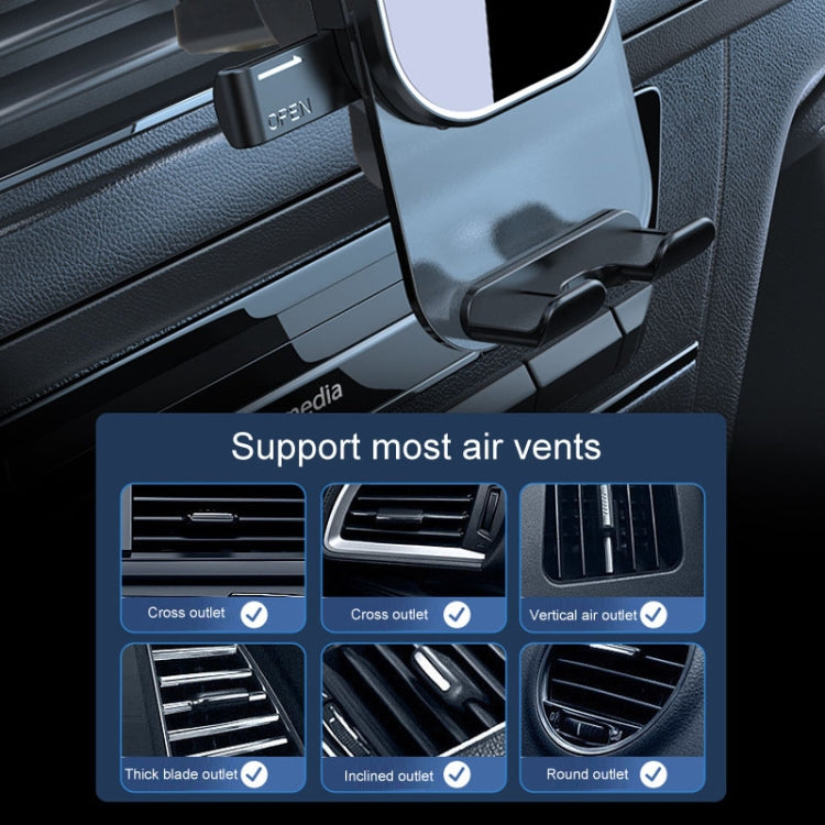 Clip di supporto fissa per navigazione per presa d'aria per auto per telefono automobilistico, Mirror Model, Texture Model