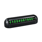 Targa di parcheggio temporaneo per automobili. Spostare le carte del numero di telefono dell'auto