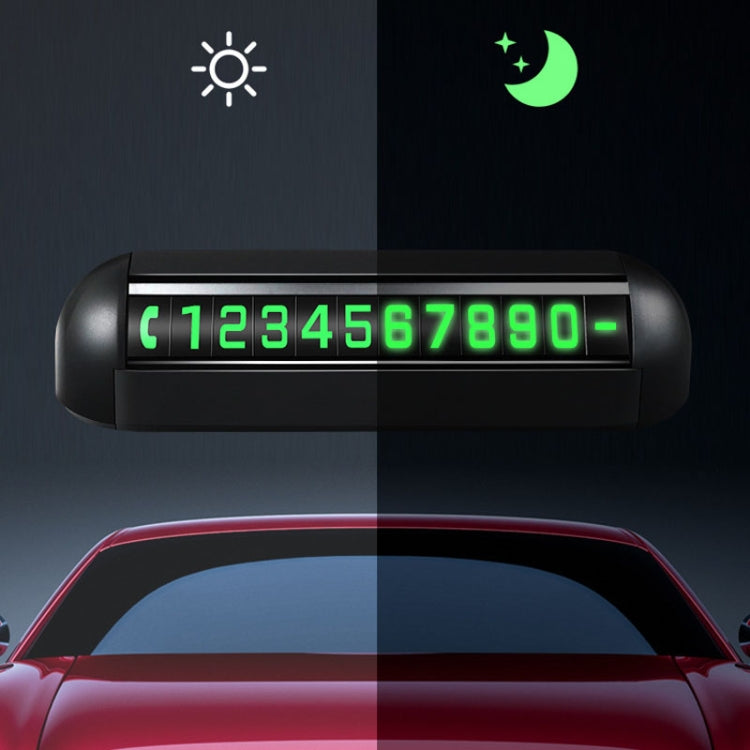 Targa di parcheggio temporaneo per automobili. Spostare le carte del numero di telefono dell'auto