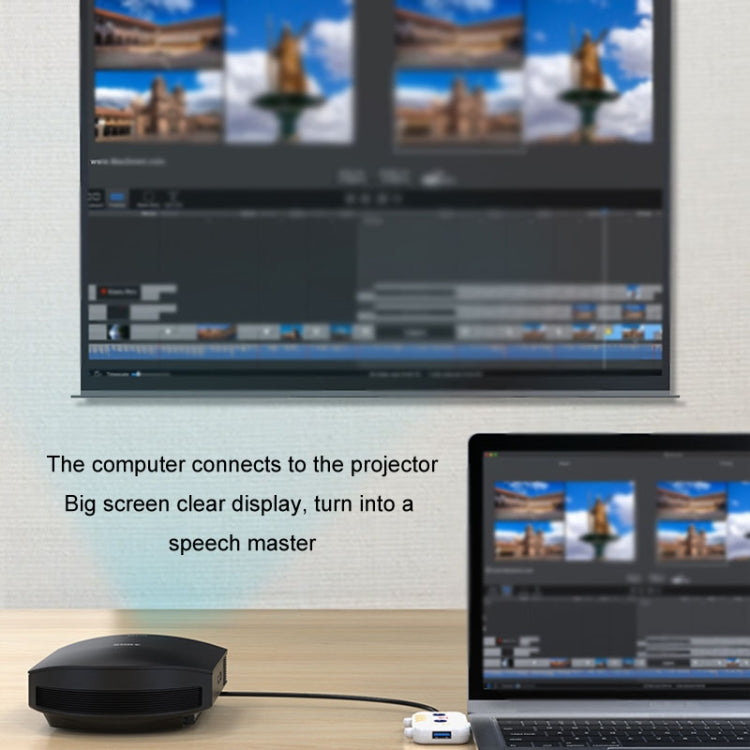 Hub USB-C 3 in 1 con HDMI 4K e ricarica PD 60W
