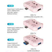 Hub USB per docking station di tipo C 3 in 1 per docking station per iPad/telefono, 3H HDMI+PD+USB3.0  White, 3C USB3.0+USB2.0 x 2 White, 3A USB3.0+USB2.0 x 2 White, 3H HDMI+PD+USB3.0 Pink, 3C USB3.0+USB2.0 x 2 Pink, 3A USB3.0+USB2.0 x 2 Pink