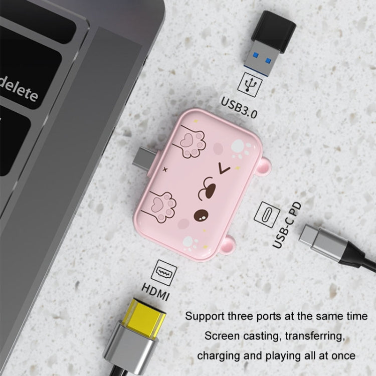 Hub USB-C 3 in 1 con HDMI 4K e ricarica PD 60W
