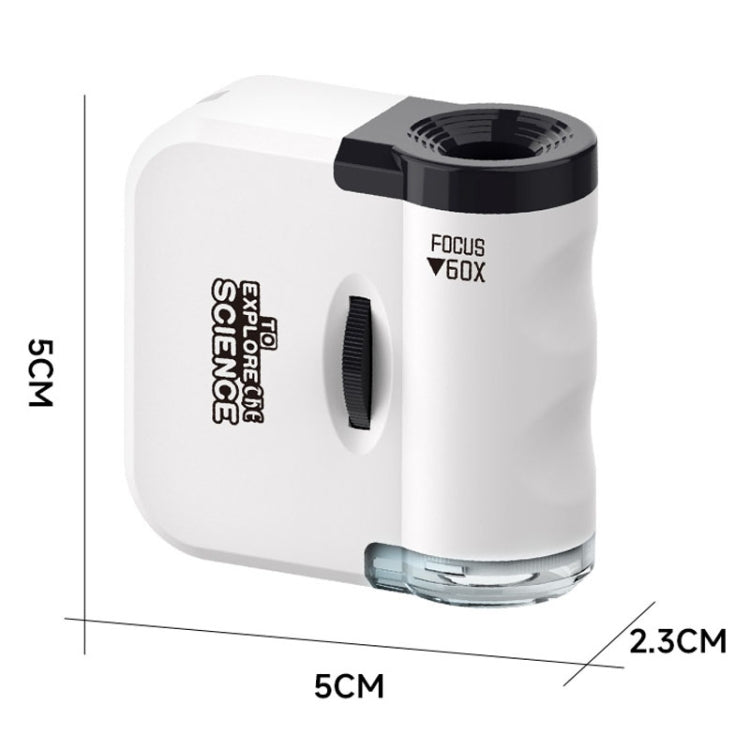 Mini microscopio portatile 60x con luci LED per bambini
