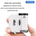 Mini microscopio portatile 60x con luci LED per bambini