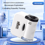 Mini microscopio portatile 60x con luci LED per bambini
